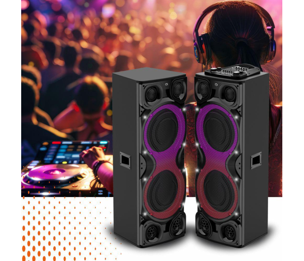 MANTA MINOS PRO SPK1204X800D zestaw głośników BT, karaoke + imkrofon - 1476990 - zdjęcie 2